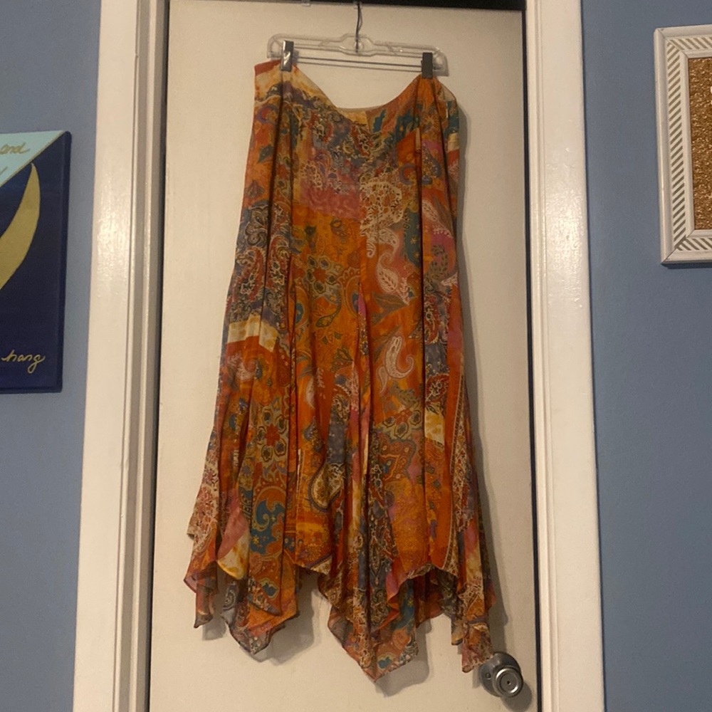 Ralph Lauren Printed Silk Skirt